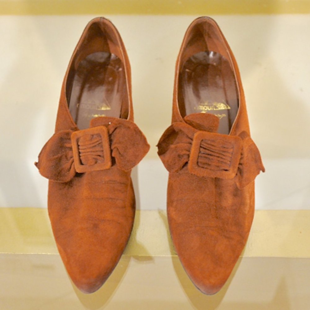Sienna Brown Suede Pilgrim Shoes